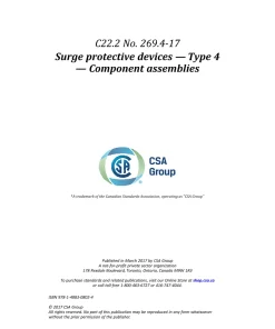 CSA C22.2 NO. 269.4-17 (R2022) pdf