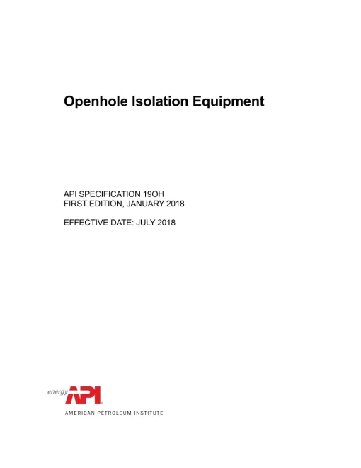 API Spec 19OH pdf