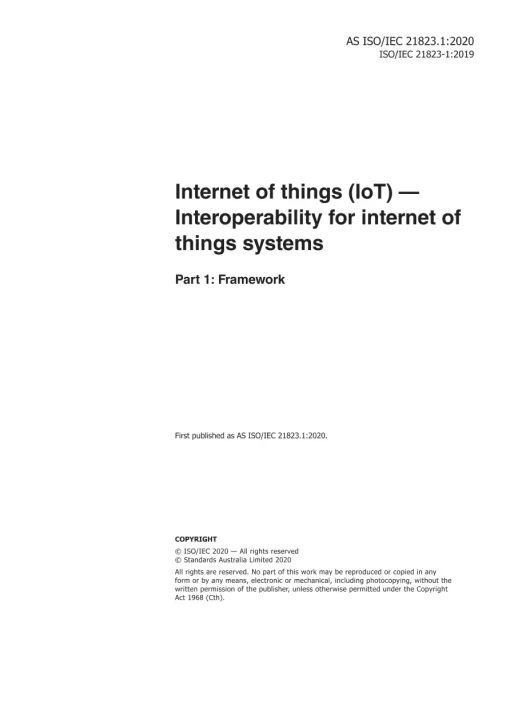 AS ISO/IEC 21823.1:2020 pdf