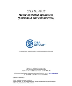 CSA C22.2 NO. 68-18 (R2023) pdf