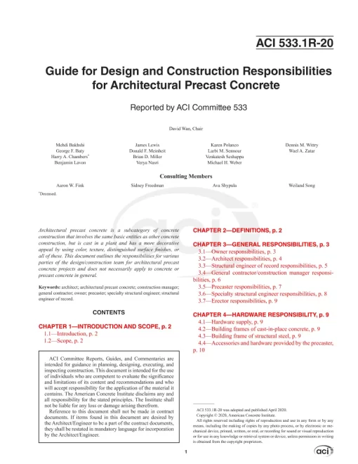 ACI 533.1R-20 pdf