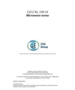 CSA C22.2 NO. 150-16 (R2021) pdf