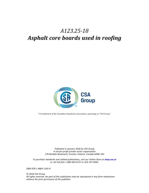 CSA A123.25-18 (R2023) pdf