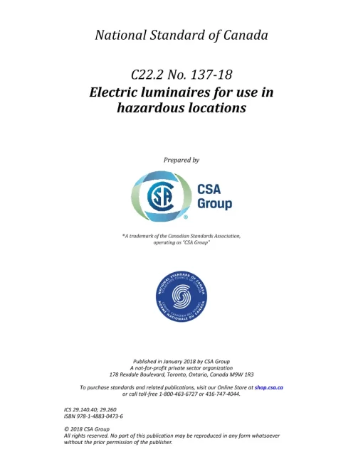 CSA C22.2 No. 137-18 (R2022) pdf