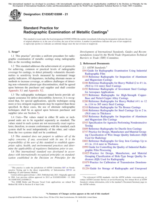 ASTM E1030/E1030M-21 pdf