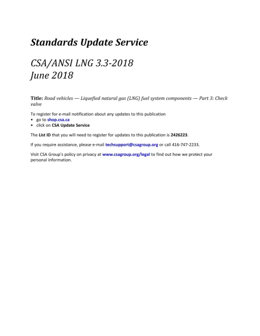 CSA ANSI LNG 3.3-2018 pdf