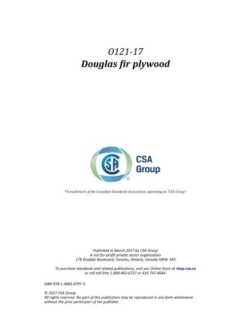 CSA O121-17 (R2022) pdf