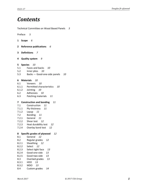 CSA O121-17 (R2022) pdf