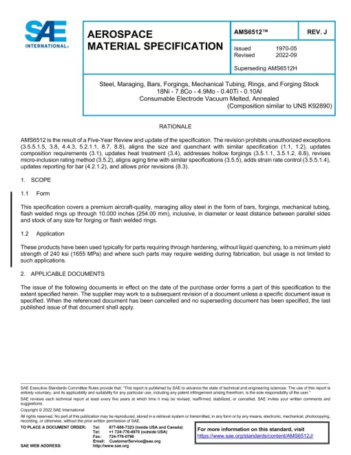 SAE AMS6512J pdf