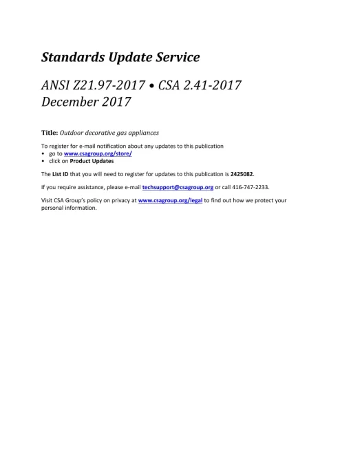 CSA 2.41-2017/ANSI Z21.97-2017 (R2022) pdf