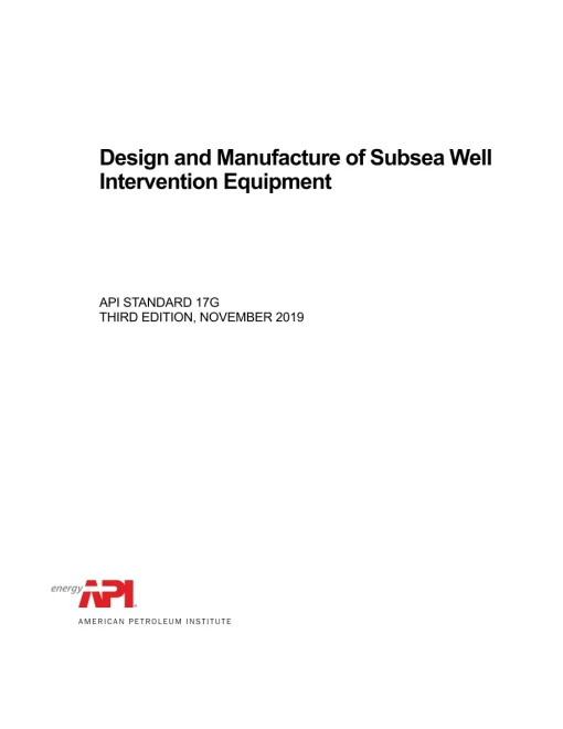 API Standard 17G pdf