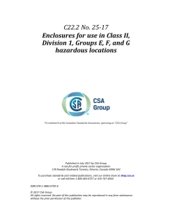 CSA C22.2 No. 25-17 (R2022) pdf