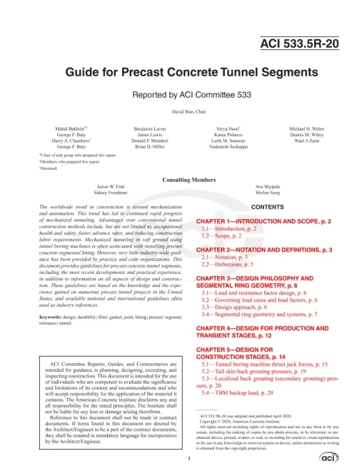 ACI 533.5R-20 pdf