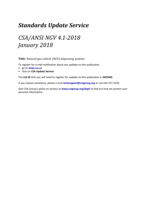 CSA ANSI NGV 4.1-2018 (R2022) pdf