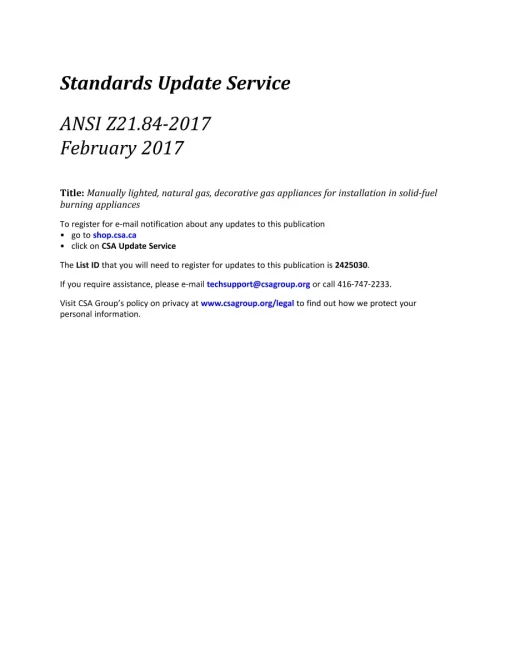 CSA ANSI Z21.84-2017 (R2021) pdf