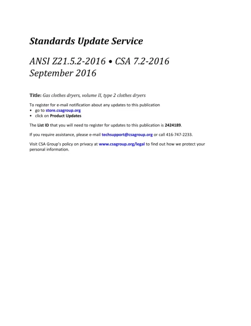 CSA 7.2-2016/ANSI Z21.5.2-2016 (R2021) pdf