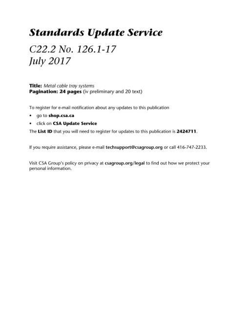 CSA C22.2 NO. 126.1-17 (R2022) pdf