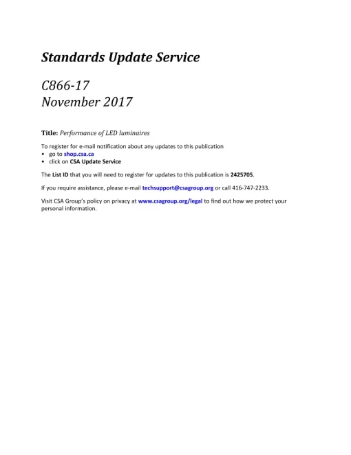 CSA C866-17 (R2022) pdf