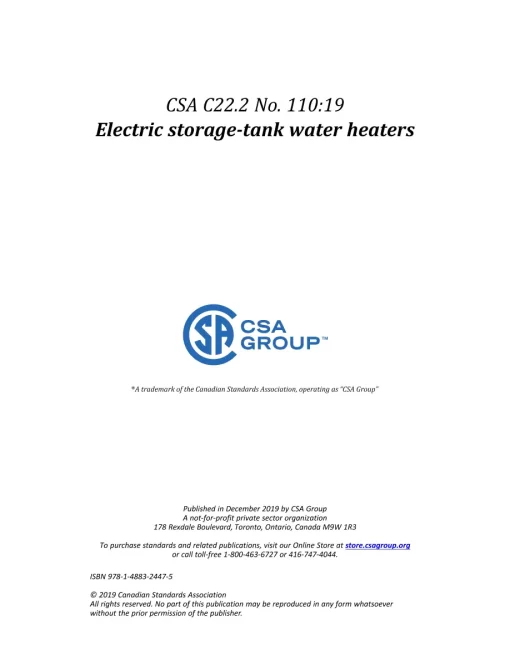 CSA C22.2 NO. 110:19 pdf