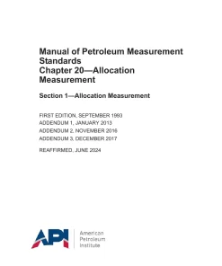 API MPMS Chapter 20.1 (R2024) pdf