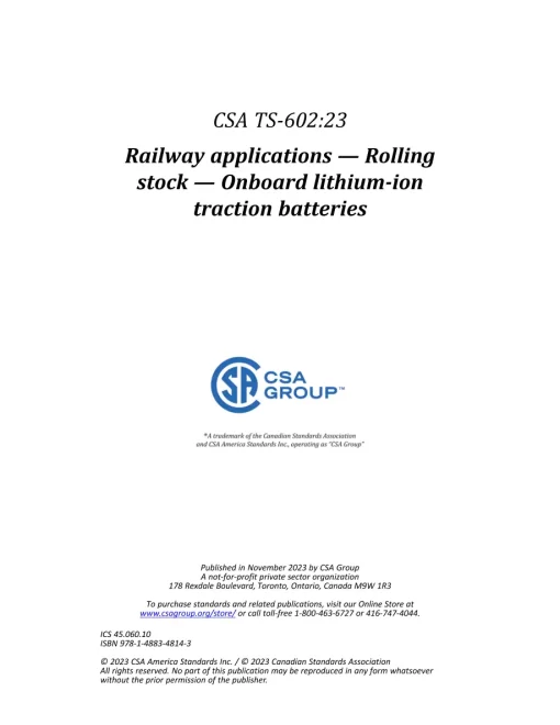 CSA TS-602:23 pdf