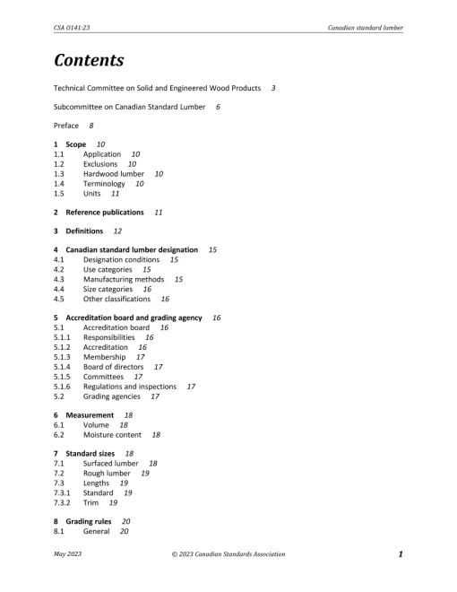 CSA O141:23 pdf