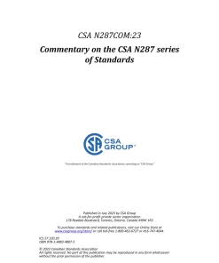 CSA N287COM:23 pdf