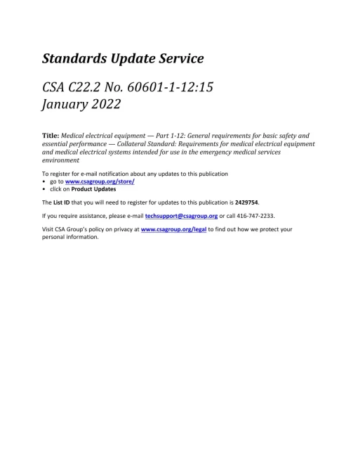 CSA C22.2 NO. 60601-1-12:15 (R2020) CONSOLIDATED pdf