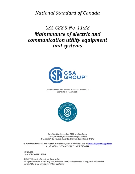 CSA C22.3 No. 11:22 pdf