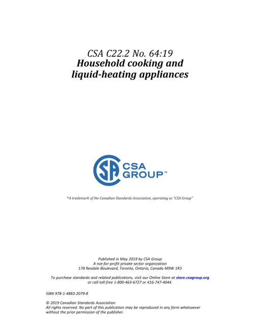 CSA C22.2 NO. 64:19 pdf