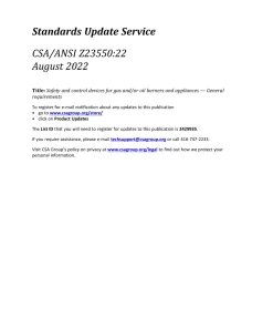 CSA /ANSI Z23550:22 pdf