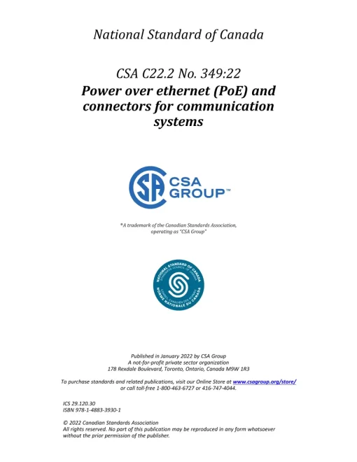 CSA C22.2 NO. 349:22 pdf