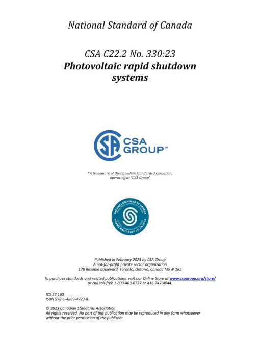 CSA C22.2 NO. 330:23 pdf