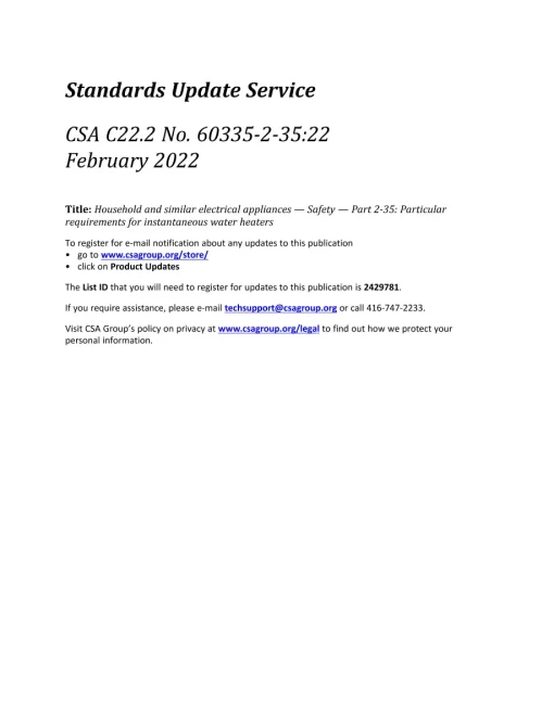 CSA C22.2 No. 60335-2-35:22 pdf