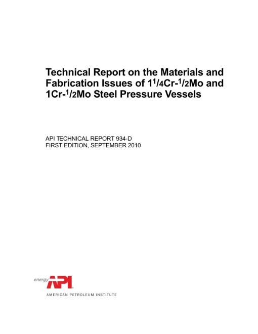 API TR 934-D:2010 pdf