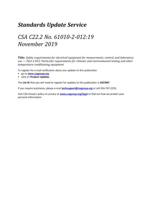 CSA C22.2 NO. 61010-2-012:19 pdf