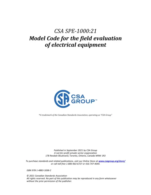 CSA SPE-1000:21 pdf