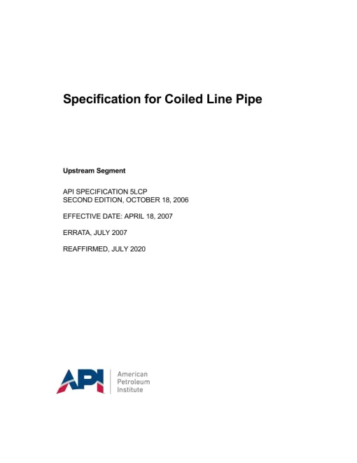 API Spec 5LCP (R2020) pdf