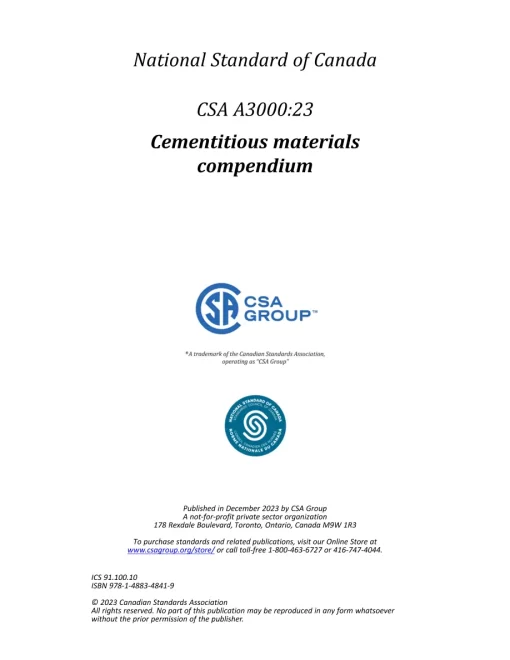 CSA A3000:23 pdf