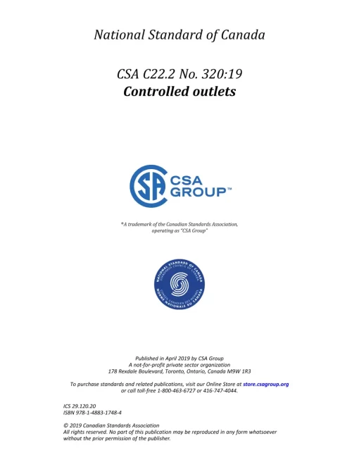 CSA C22.2 NO. 320:19 (R2024) pdf