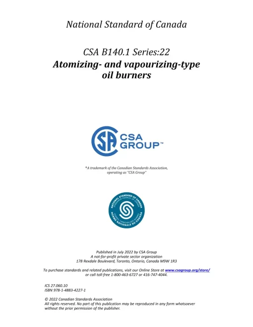 CSA B140.1 Series:22 pdf