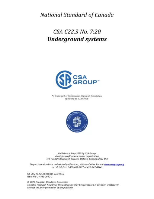 CSA C22.3 NO. 7:20 pdf