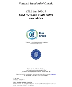 CSA C22.2 No. 308-18 (R2022) pdf