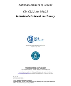 CSA C22.2 NO. 301:23 pdf