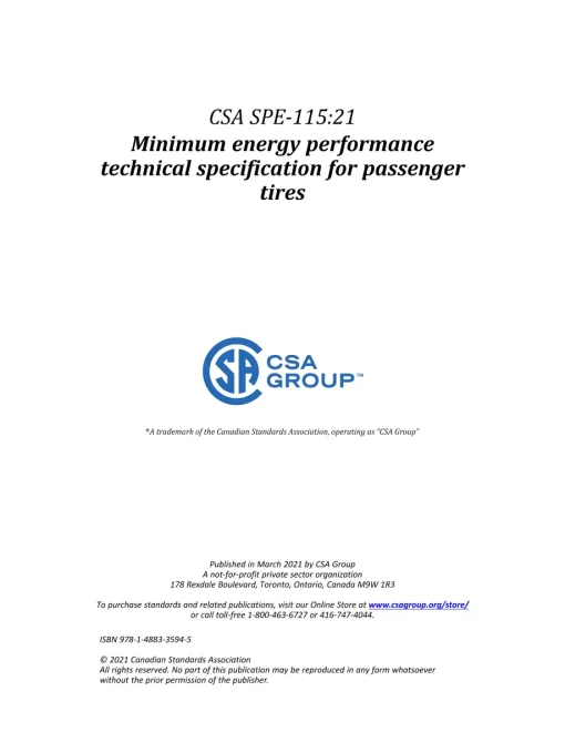 CSA SPE-115:21 pdf