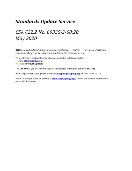 CSA C22.2 NO. 60335-2-68:20 pdf