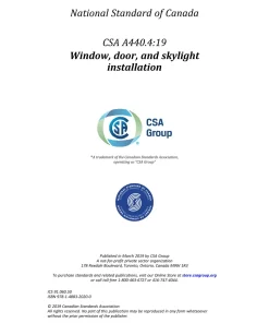 CSA A440.4:19 (R2024) pdf