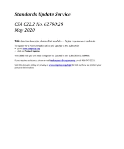 CSA C22.2 NO. 62790:20 pdf