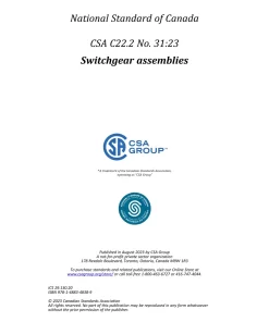 CSA C22.2 NO. 31:23 pdf