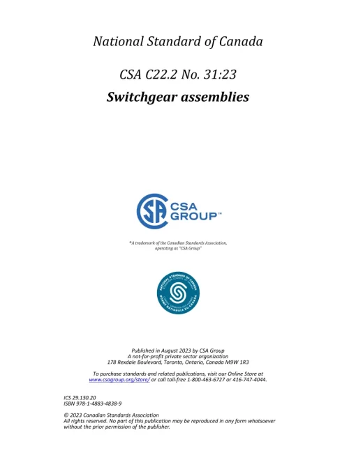 CSA C22.2 NO. 31:23 pdf